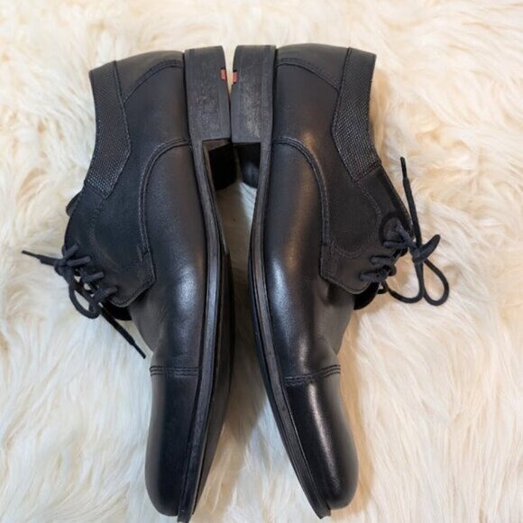 LLOYD Black Leather Derby Shoes Women Size 7 - Picture 7 of 10